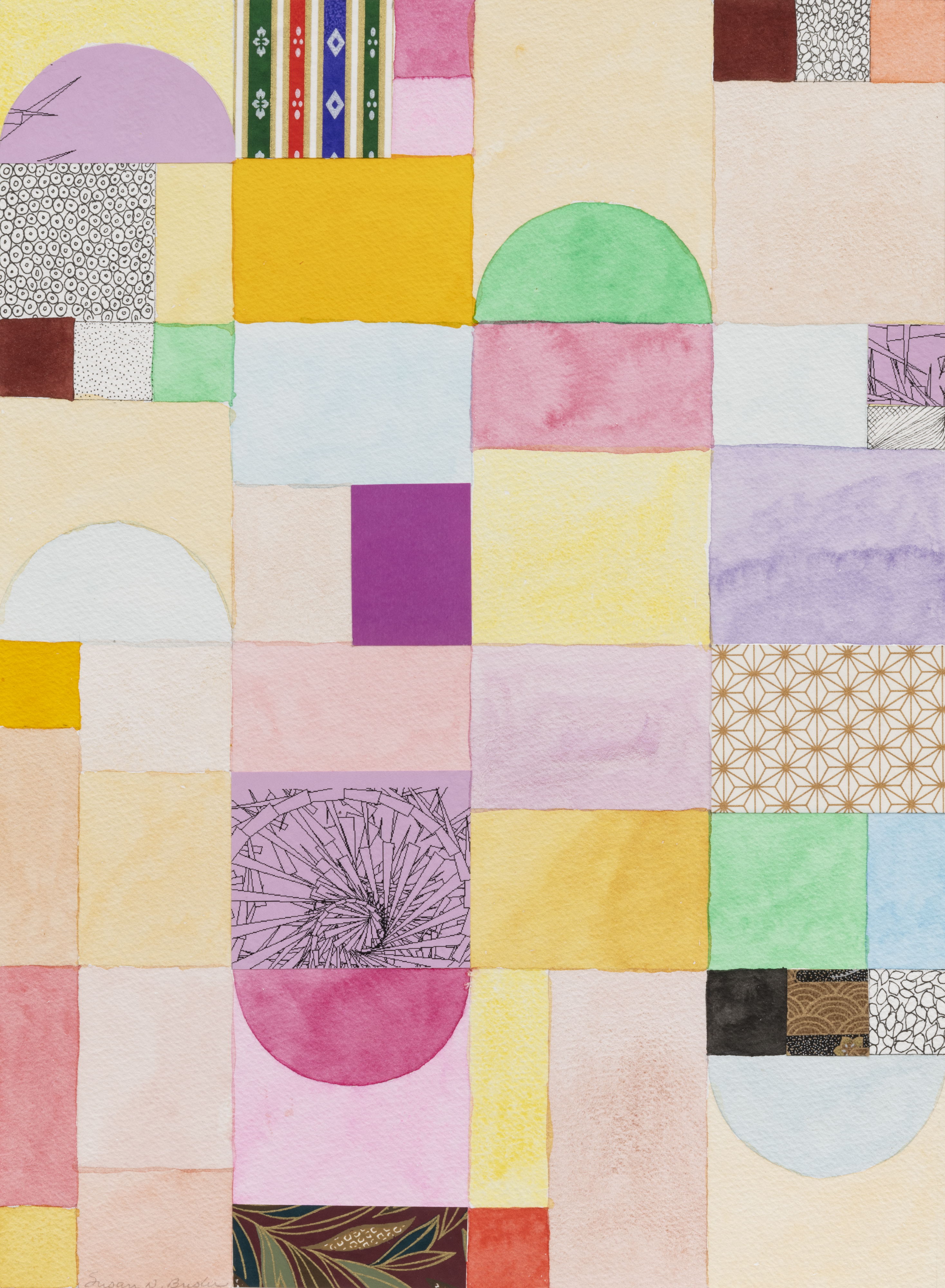 Happy Quilt with Leaves and Flowers